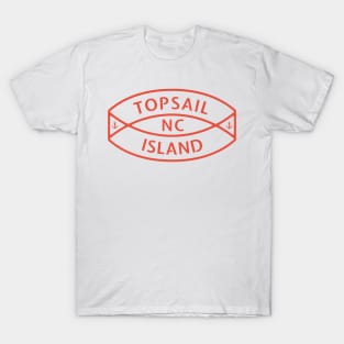 Topsail Island, NC Summertime Vacationing Anchor Ring T-Shirt